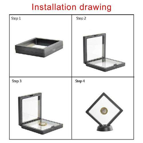 2Pcs 3D Jewelry Coin Display Stand Case Rack Collections