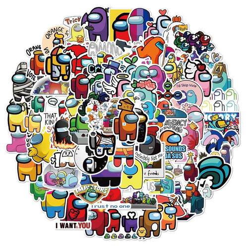 极速100PCS Gamre Among Us Stickeers Pack Sotherkateboard Fig