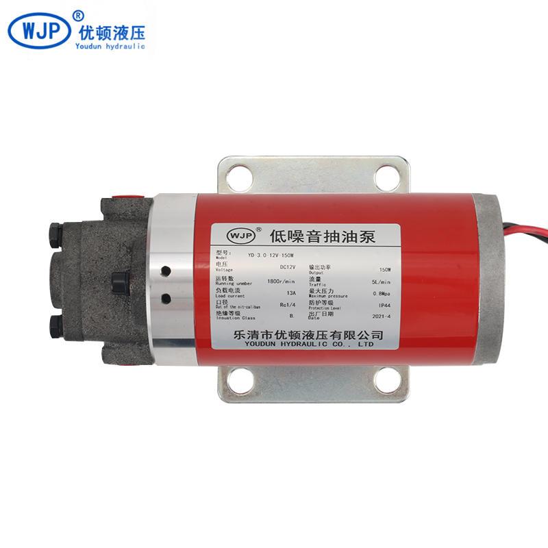 可携式直流12V电动抽油泵低噪音液压润滑泵三角摆线泵 三角齿轮泵