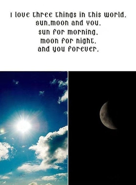 2 Pcs Sun Moon Matching Couple Friendship Lover Open Adjusta