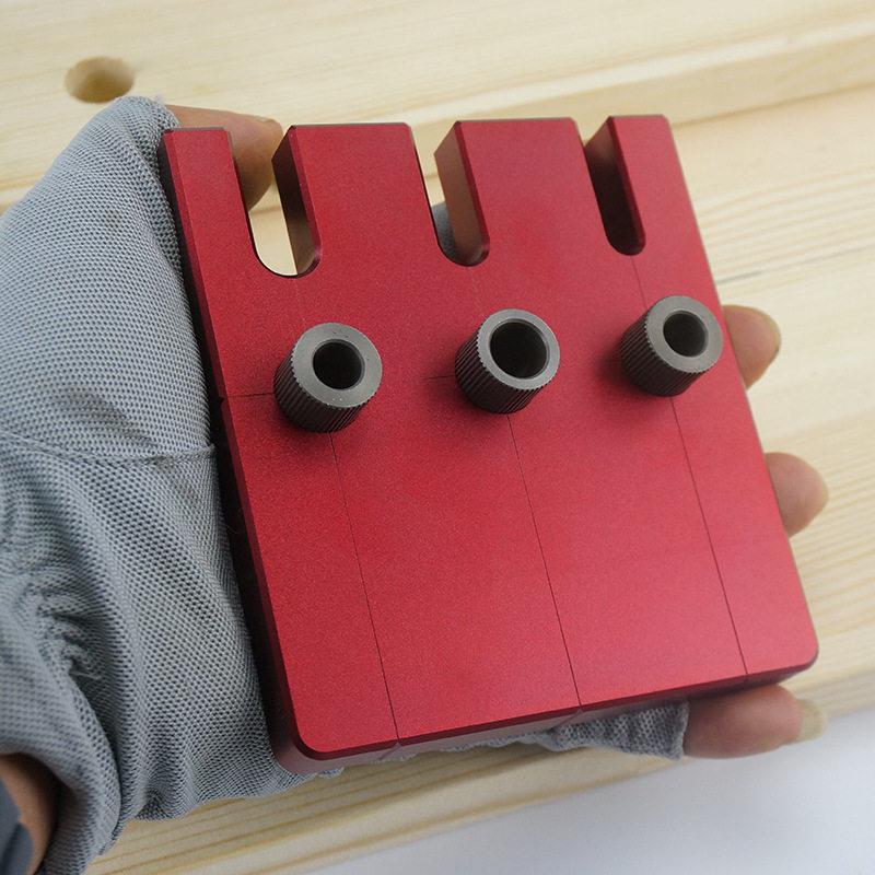 木工三合一定位器 拼T定位板 三合一连接杆对线打孔定位