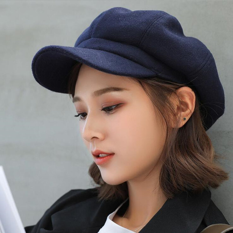 new style octagonal hat spring and winter fashion multicolor