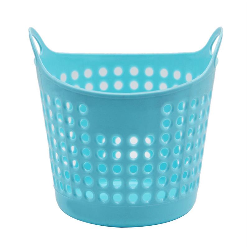 圆形储物篮桌面储存箱置物框收纳筐整理篮整理箱塑料筐收纳盒子