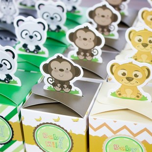 Favors Safari Box Baby Candy Favor Shower Wild 12PCS Animal