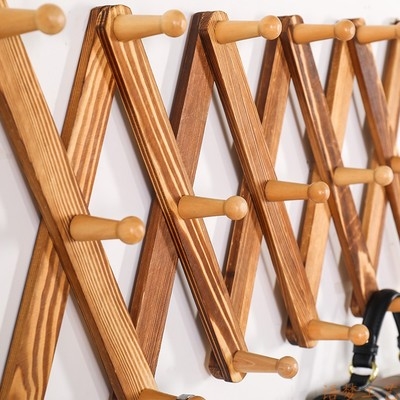 Solid wood reXtro scalable shelf wall hook hanging nose han