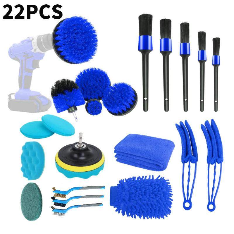 跨境热卖22件套洗车电钻清洁刷轮毂内饰缝隙清洁刷轮胎刷头洗车刷,鲜花速递/花卉仿真/绿植园艺,割草机/草坪机,淘宝优惠券,粉丝福利购,淘宝优惠卷