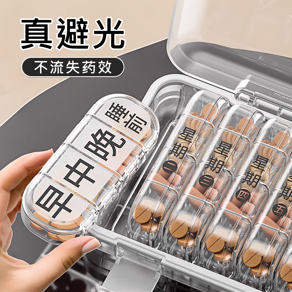 大字升级款避光药盒药效不流失