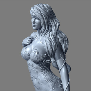 毒藤女高精手办雕刻圆雕图3d打印图纸模型素材STL/obj文件素材