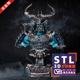 Tenjin 手办素材文件 STL 日本鬼武士胸像 3D打印图纸模型