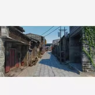 unity古镇古街老城区老巷子旧民房模型素材fbx/obj/max/su模型