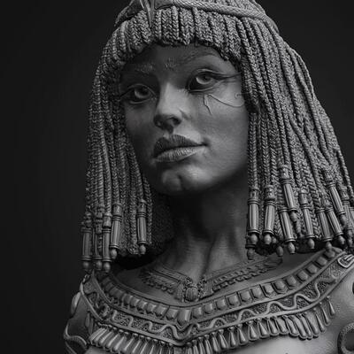 埃及艳后Cleopatra半身像  3D打印模型stl数据文件素材