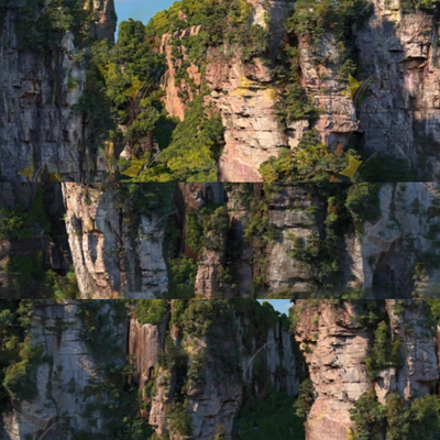 3dMax张家界石英砂岩峰林写实场景天门山悬浮石柱山林悬崖3D模型