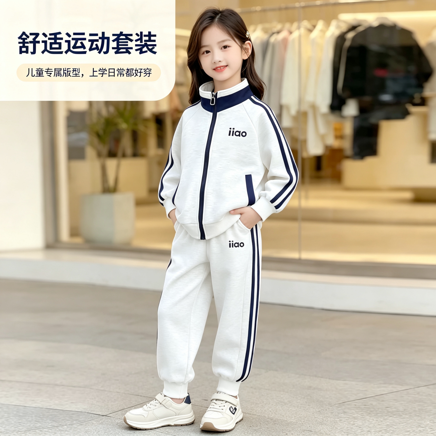 春季新款韩版儿童卫衣休闲套装|