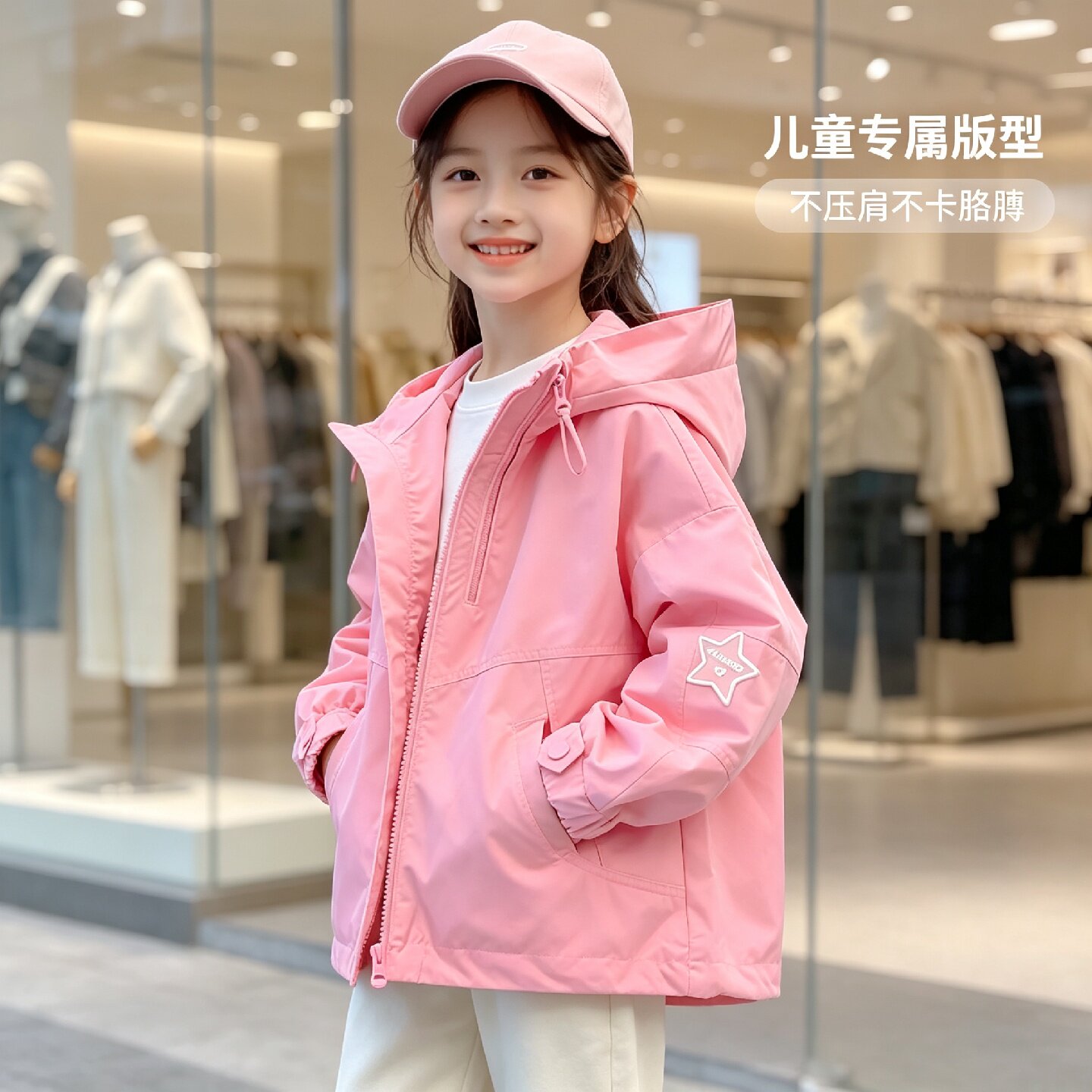 女童春秋韩版洋气风衣外套