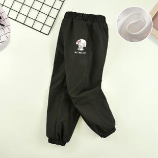 童装女童冲锋裤春装儿童薄款春秋防风防水裤子女中童户外运动裤潮