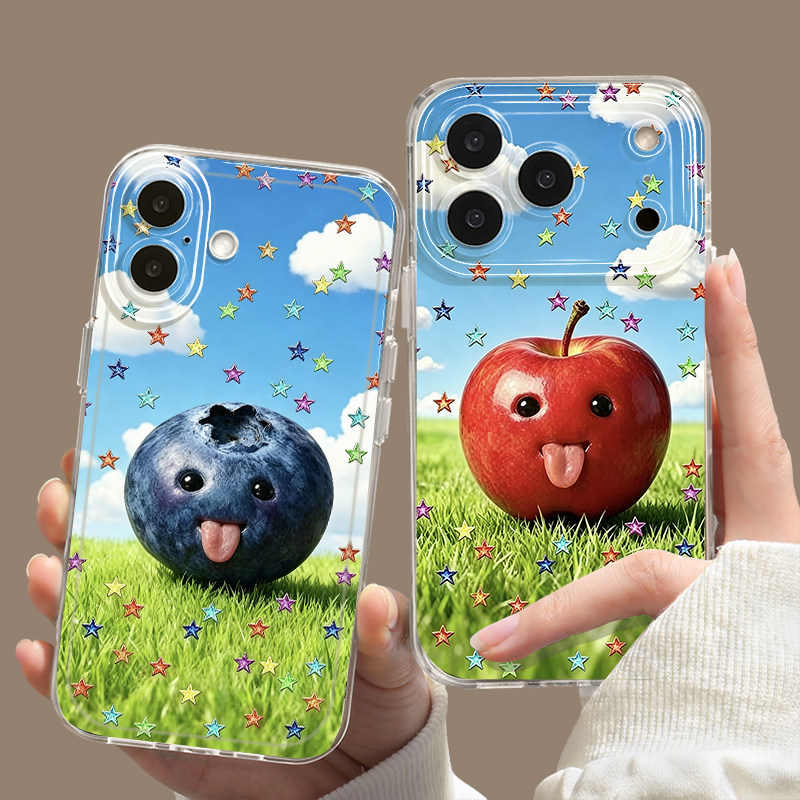 吐舌头苹果适用苹果17ProMax手机壳iPhone16Pro蓝莓15Plus可爱14趣味13软壳12防摔air创意11搞怪小众个性奇葩