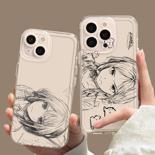 动漫少女漫画风防摔软壳