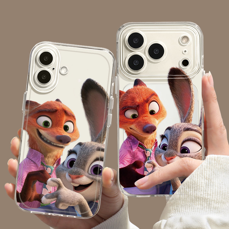 尼克朱迪手机壳苹果17ProMax疯狂动物城iPhone16Pro适用15软壳14防摔13透明12周边11狐17air兔电影情侣款卡通,3C数码配件,手机保护套/壳,淘宝优惠券,粉丝福利购,淘宝优惠卷