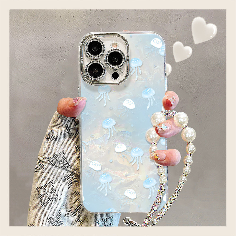 深海水母适用苹果17ProMax手机壳iPhone16Pro贝壳