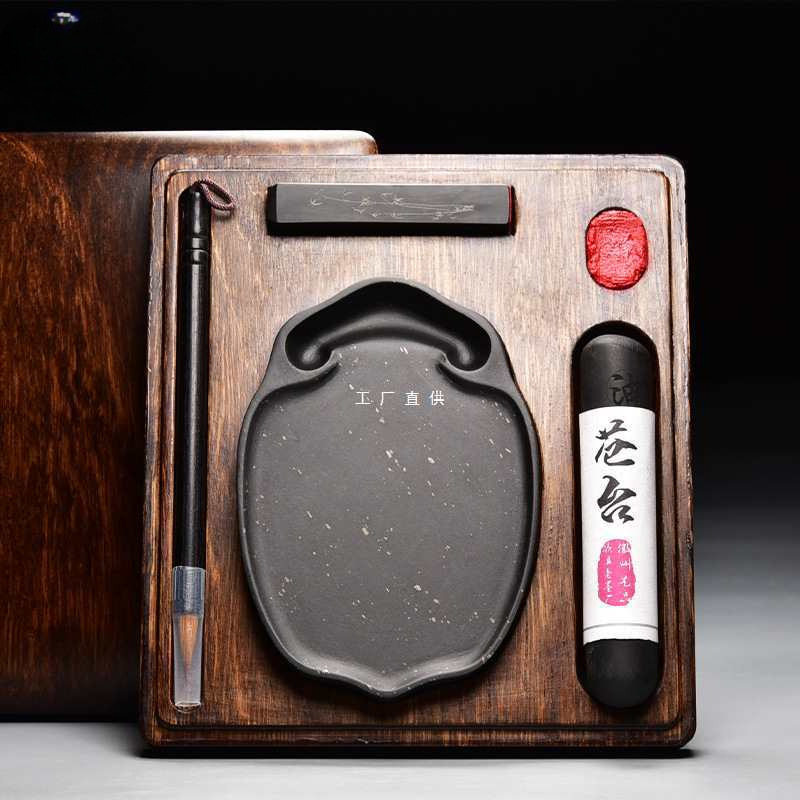 批发文创产品便携书画套装随身携带文房四宝水粉笔墨纸砚文具毛笔