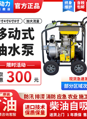 伊藤动力YT40DPE-2/YT80DPE移动式8寸柴油抽水泵防汛排涝抗旱抗洪