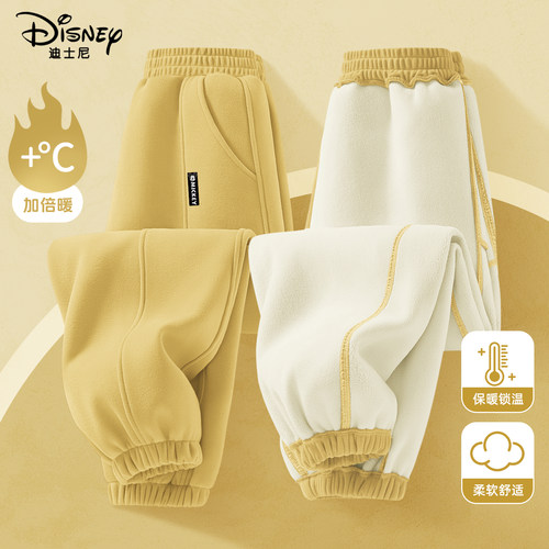 迪士尼女童加绒裤子加厚2025新款