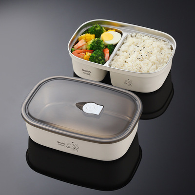新款学生上班族专用 316不锈钢饭盒可微波炉加热大容量分格便当盒