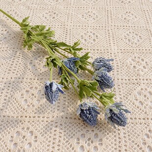 促销蓟花6叉蓟花扁叶刺芹仿真花假花家居摆件婚庆软装装饰花花材