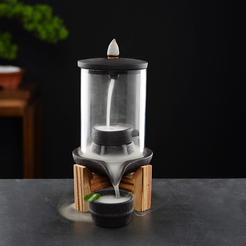 创意紫砂倒流香炉招财家用室内大号时来运转茶道檀香沉香熏炉摆件