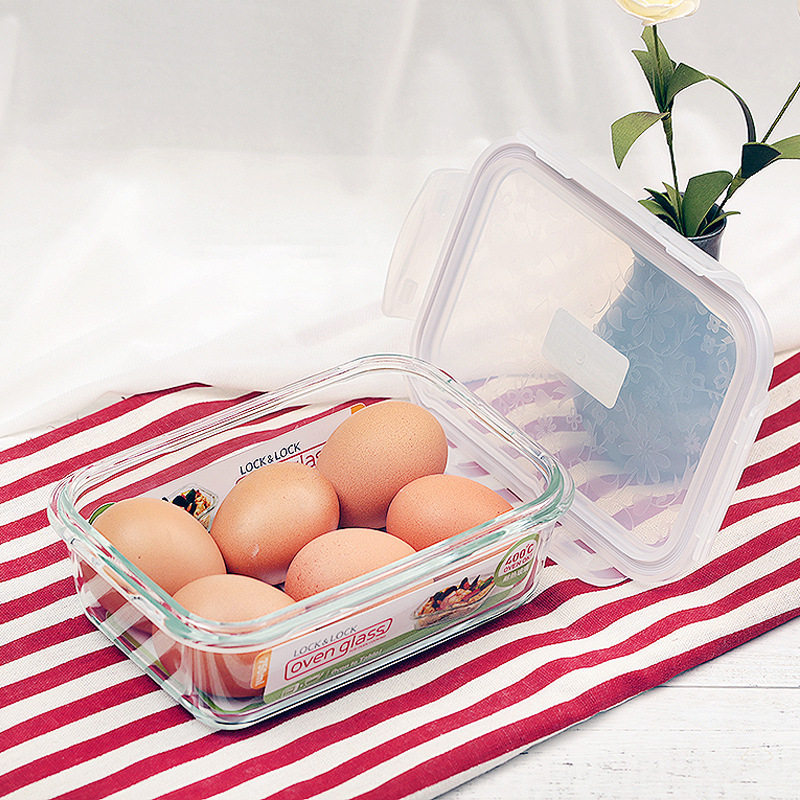 乐扣玻璃保鲜盒750ml饭盒微波炉家用便当盒密封LLG431耐高温