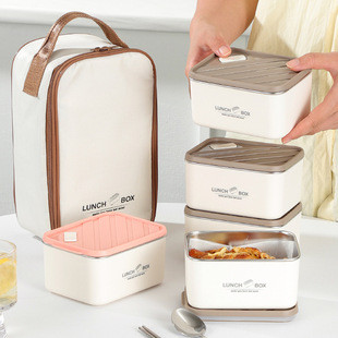 保温饭盒上班族可微波炉加热多层不锈钢便当盒学生专用带饭小餐盒