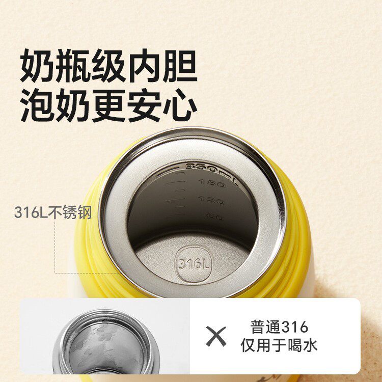 皇宠星球婴儿保温杯外出小月龄宝宝学饮吸管水杯保温自动调节轻抿