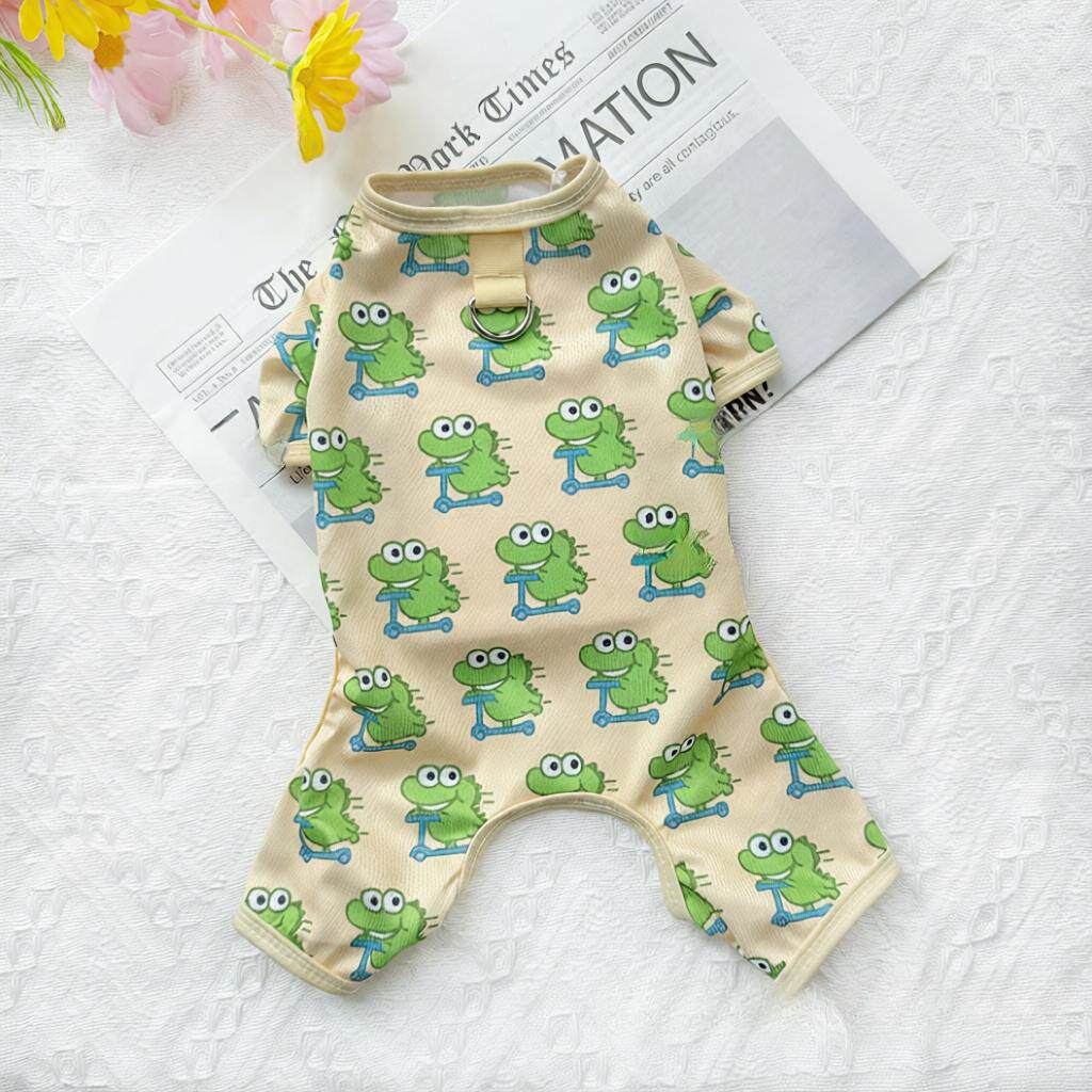 狗狗衣服夏装薄款四脚衣服猫咪网眼透气外出凉凉衣降温宠物用品