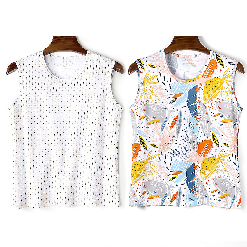 老太太背心女纯棉宽松中老年人奶奶内衣妈妈大码内穿宽肩背心全棉