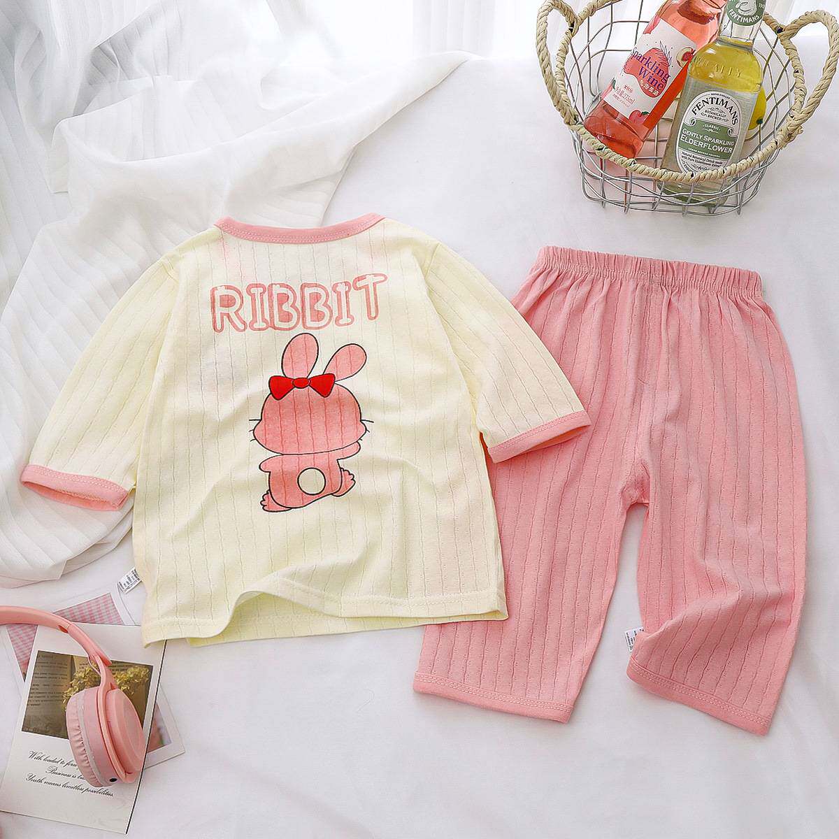儿童家居服套装纯棉夏季新款宝宝睡衣男童家居服女童空调服童装