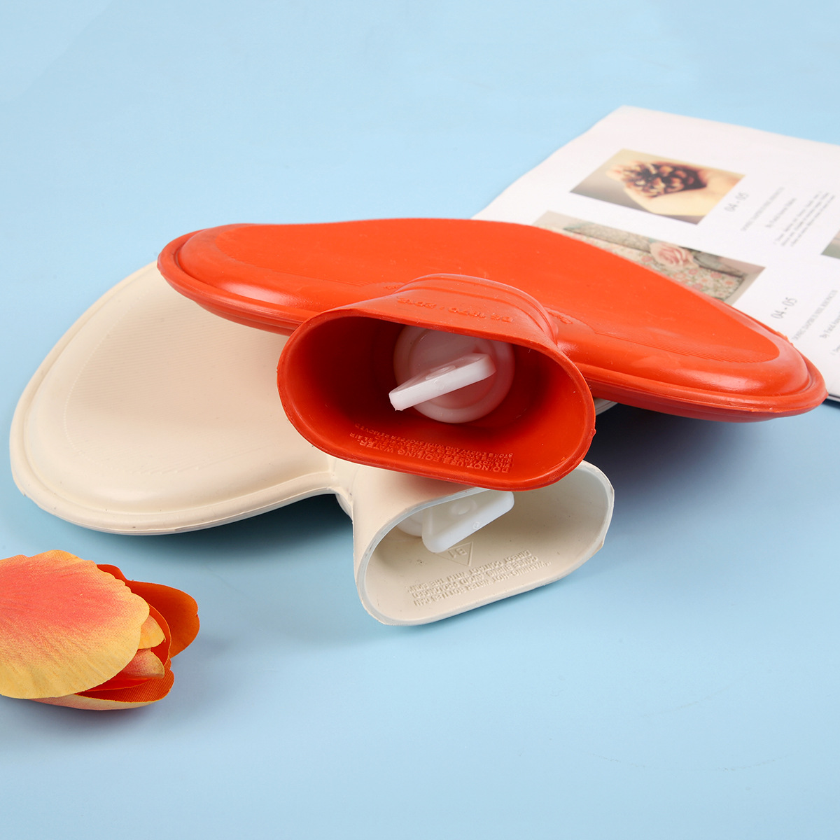 小号加厚橡胶胆热水袋心形暖手宝灌水暖手袋注水随身保暖用品