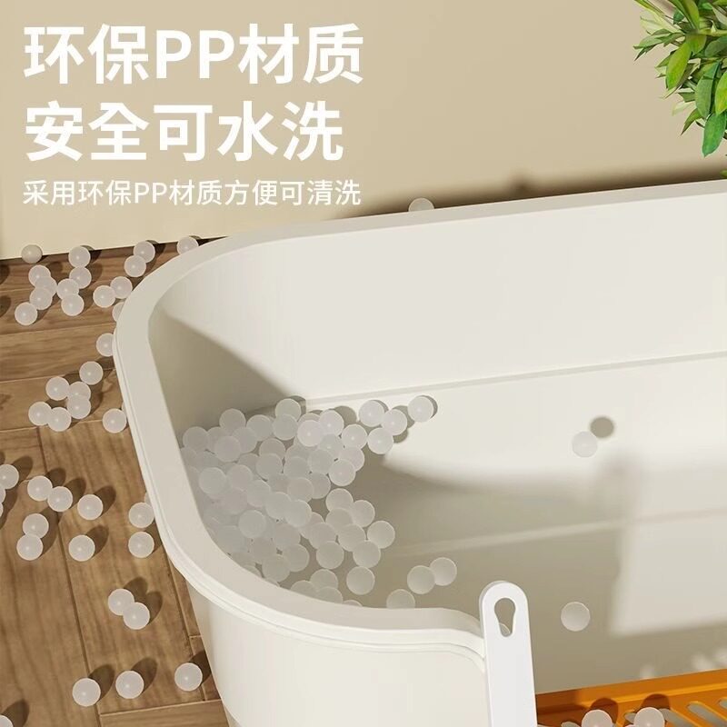 大号猫砂盆半封闭开放式透气猫咪厕所大空间防飞溅猫砂盆宠物用品