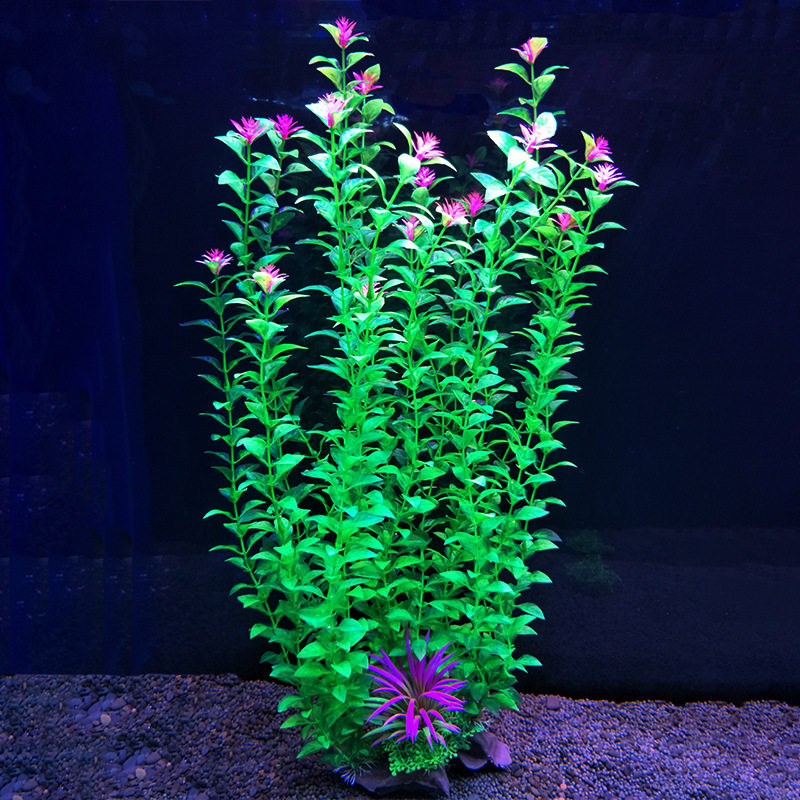 大鱼缸造景仿真水草水族箱塑料海草布景柔软假水草高长加密