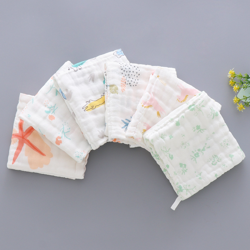 儿童方巾婴儿六层纱布洗脸巾宝宝多用途擦奶巾口水巾新生儿手帕