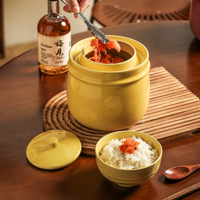 热销陶瓷泡菜坛子大容量咸菜酸菜缸密封带内盖腌酱菜家用专用储物