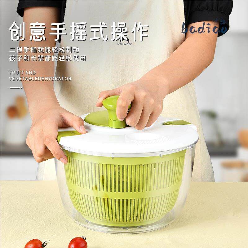热销蔬菜脱水器水果沙拉甩水神器家用厨房手动脱水机甩菜器沥水洗