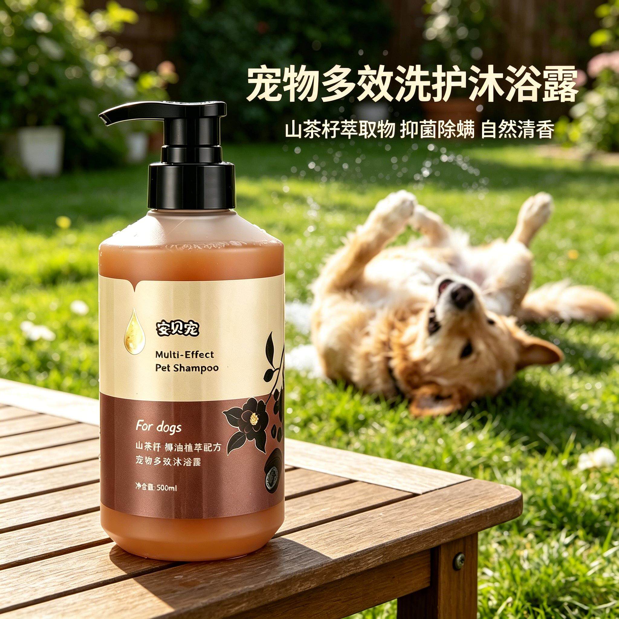 宠物多效洗护沐浴露猫猫狗狗可用山茶籽椰油配方除菌除螨香波浴液