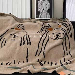 Lovely 半边绒针织毛毯卧室盖毯沙发毯子办公室午睡毯小学生宿舍