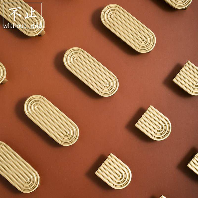 原创设计法式轻奢风实心黄铜拉手哑光金色衣柜门斗柜家具个性把手,基础建材,小拉手,淘宝优惠券,粉丝福利购,淘宝优惠卷