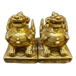 纯铜貔貅摆件天禄飞天翅膀四方底座皮休独角貔貅店铺开业礼品摆件