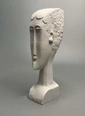 创意现代简约轻奢艺术抽象家居装饰石膏像人物博物馆复刻摆件礼品