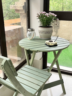 折叠桌椅小户型家用阳台吃饭餐桌子简约实木组合简易便携式摆摊桌