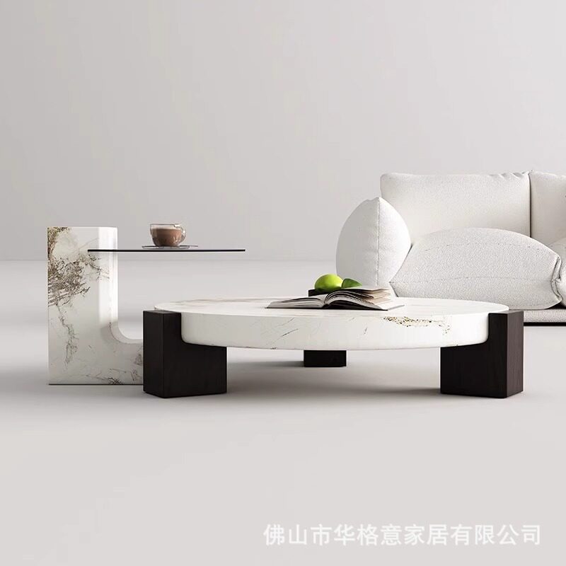 意式轻奢大理石设计师茶几