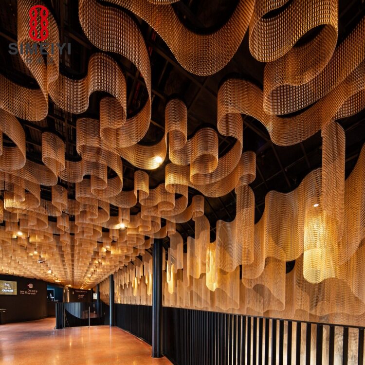 金属垂帘铝质金属门帘装饰网帘展厅装饰帘吊顶餐厅酒店