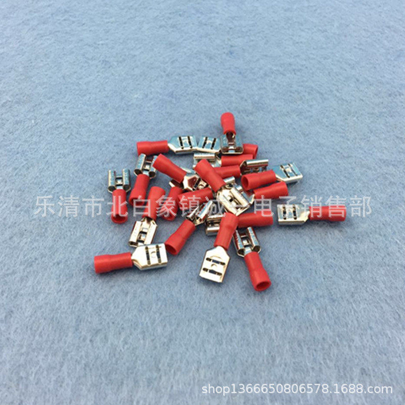 FDD1.25-250母预绝缘端子 连接头 接线端子 红色 1000只/包,电子元器件市场,电线扎带/束线带,淘宝优惠券,粉丝福利购,淘宝优惠卷